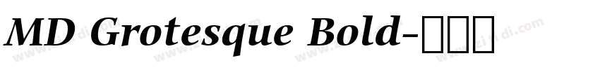 MD Grotesque Bold字体转换